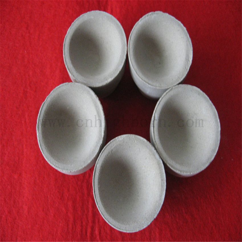 Saggio di fuoco refrattario personalizzato MGO Ceramic Crogiolo per la fusione del glode
