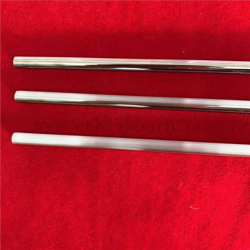 Tubo di vetro in quarzo in quarzo resistente al calore personalizzato con cromo rivestito