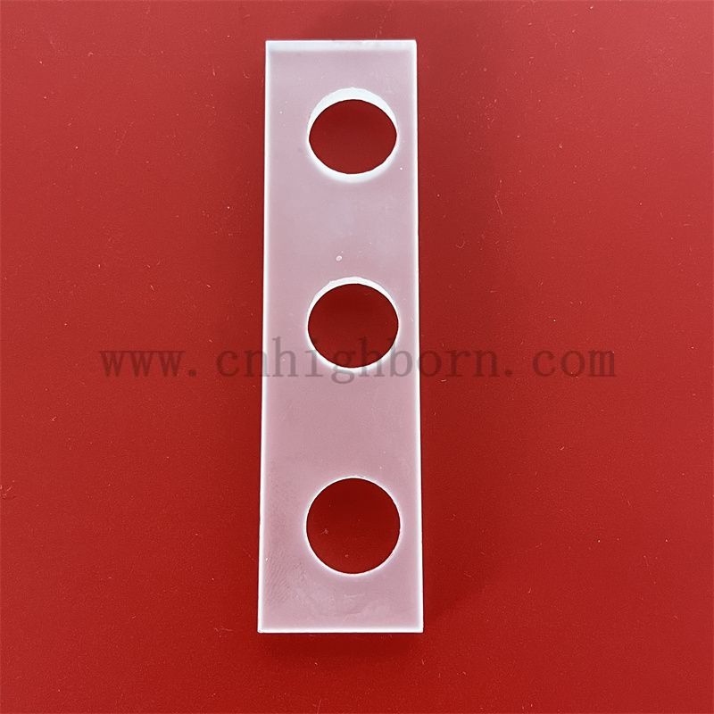 Foglio di vetro in quarzo smerigliato rettangolo resistente