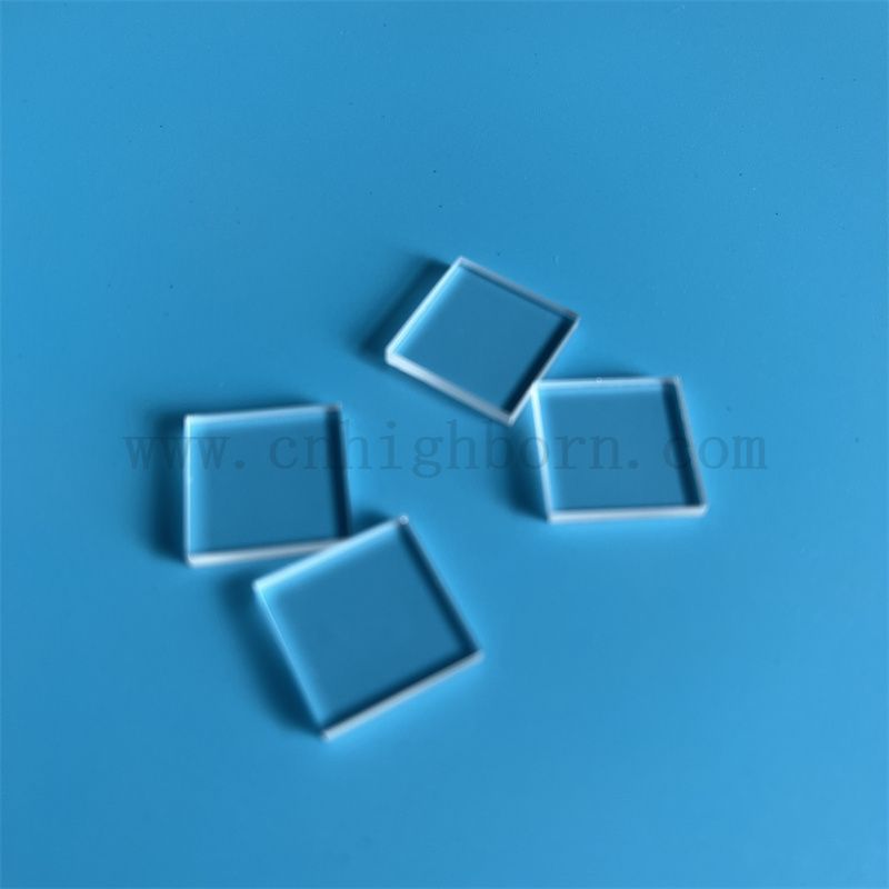 Pannello di vetro di silice ad alta purezza quadrata personalizzata trasparente