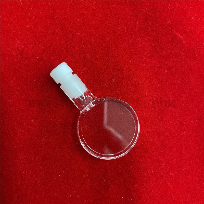 Cella di vetro ottica fluorescente in quarzo spettrofotometro ad alta precisione con coperchio