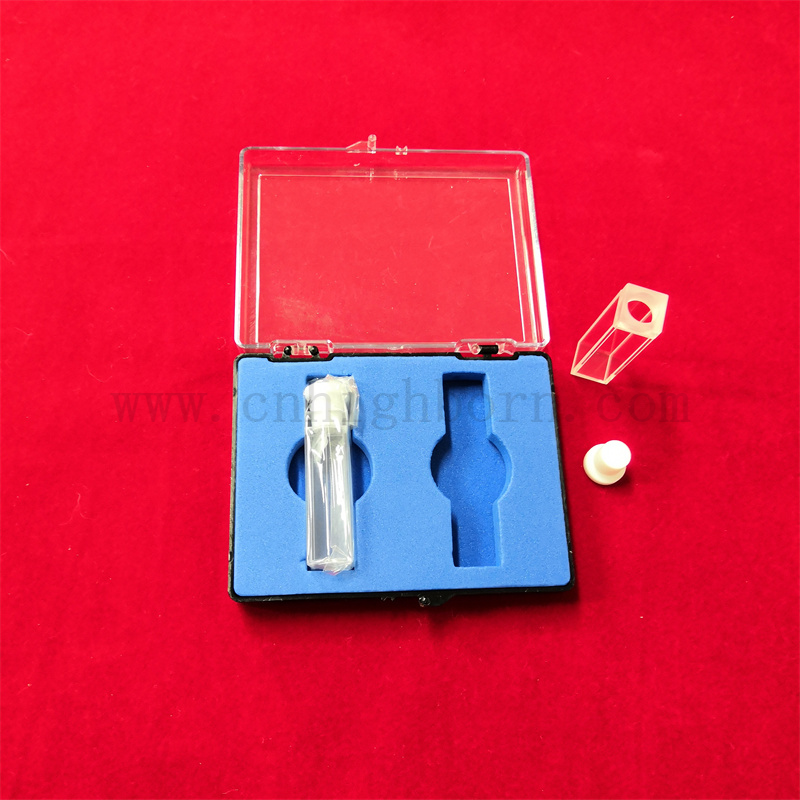 Research lab 3,5 ml di vetro trasparente Cuvette UV Fluorometro UV con tappo