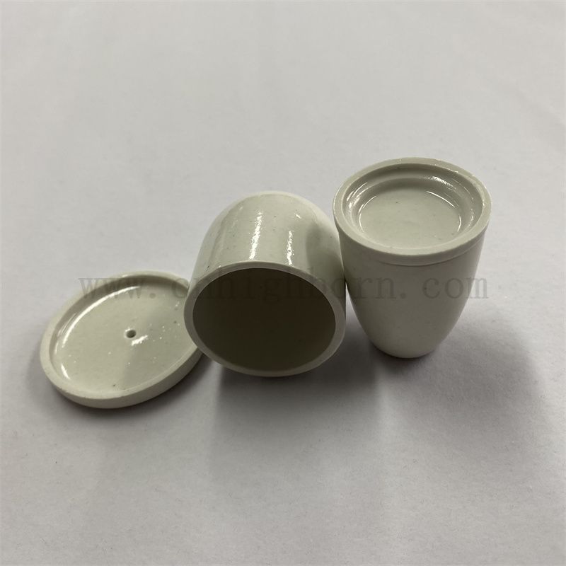 Laboratorio Glazed G Indice porcellana Crucellaio per analisi chimica Pentola in ceramica con coperchio