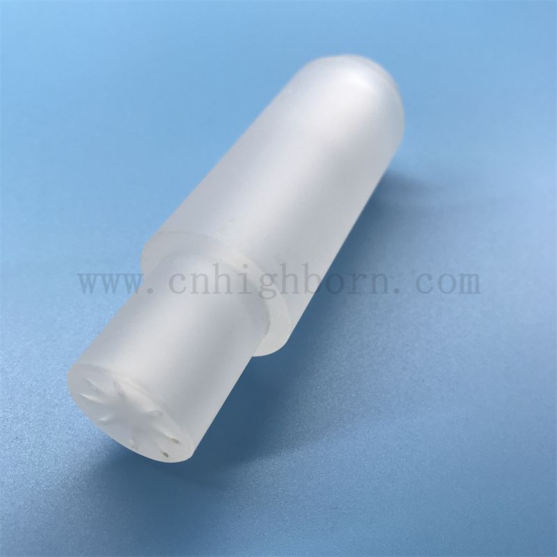 Resistenza al calore traslucido tubo di vetro in quarzo personalizzato con perforazione laser
