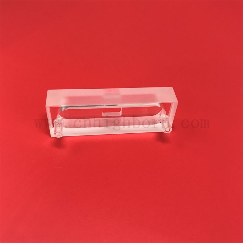 Ambiente personalizzato Precision Micro Quartz Cuvette Flusso di vetro ottico attraverso la cellula