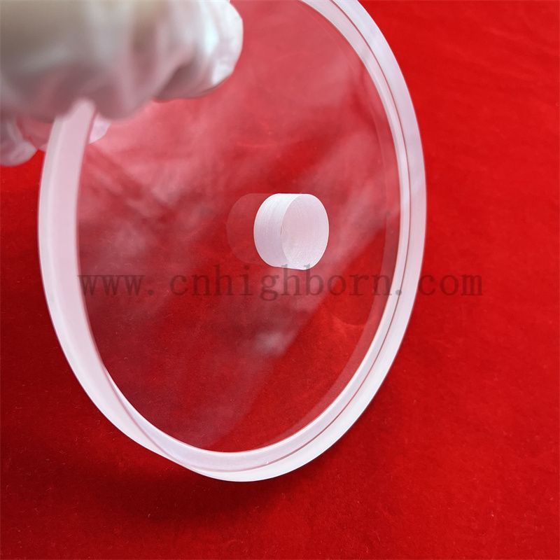 Piatto rotondo in vetro al quarzo 