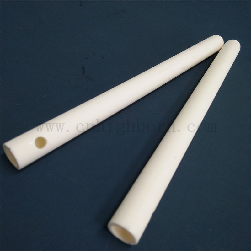 Isolamento del tubo di protezione da 99 alumina personalizzato un'estremità con tubo in ceramica Al2O3 sigillata