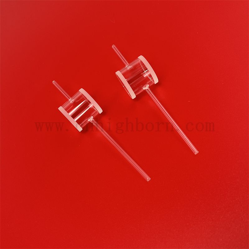 Cuvette a gas atomico in vetro in quarzo da laboratorio flusso cilindrico attraverso la cellula per magnetometro atomico