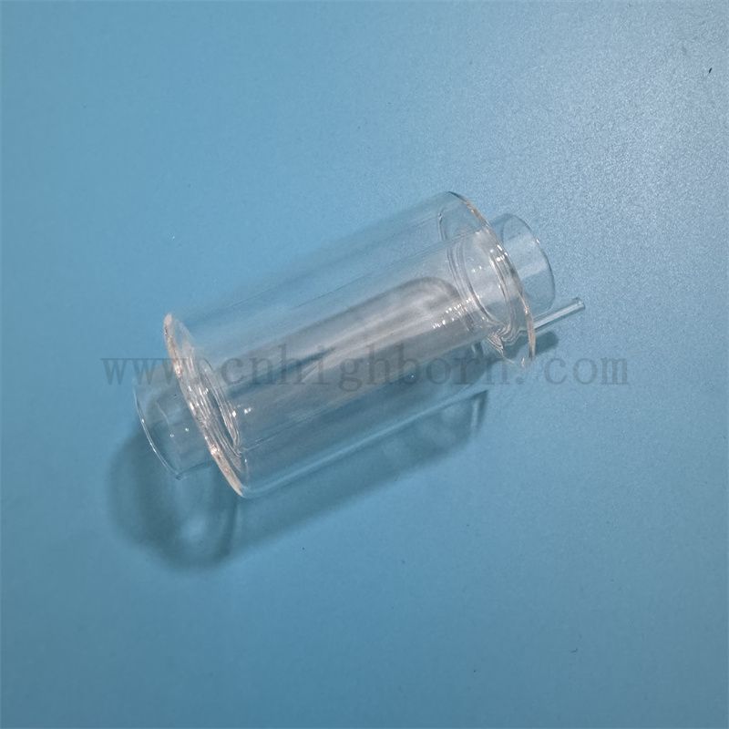 Tubo di vetro trasparente a doppio strato personalizzato resistente al calore e corrosione