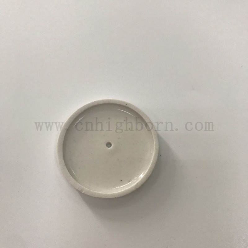 Coperchio di porcellana da laboratorio per lo scioglimento del crogiolo buon copertura in ceramica con un buco