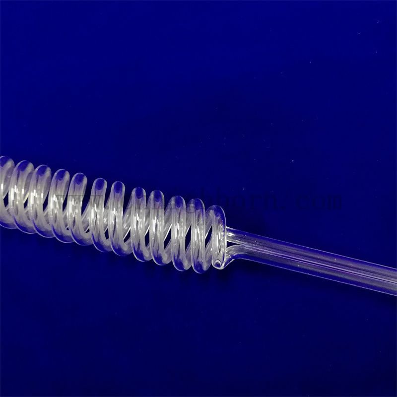 Clear personalizzato elicoidale in silice in vetro in vetro a spirale