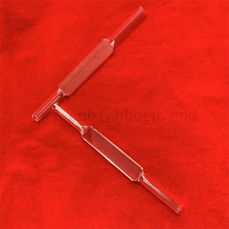 Utensili da laboratorio dimensioni personalizzate flusso di precisione elevata attraverso la cuvetta di vetro in quarzo a spettrofotometro cellulare