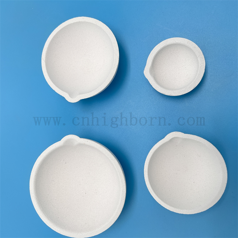 Laboratorio personalizzato in oro fusione ciotola quarzo in silice fuso crogiolo