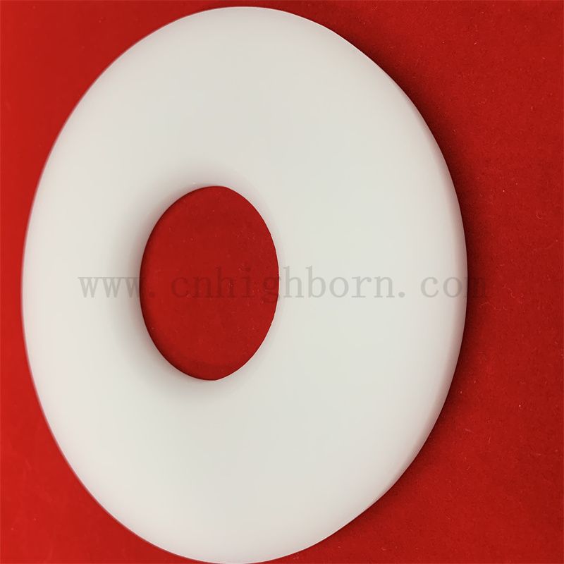 Resistenza alla corrosione Anello di silice opaco Flangia di vetro in quarzo bianco latte