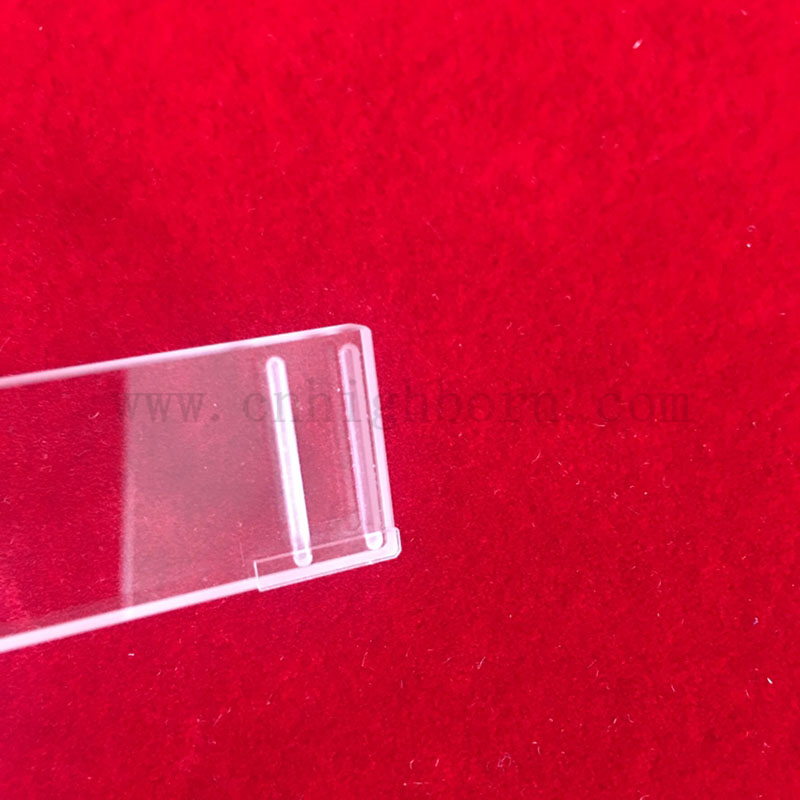 Parti speciali CNC trasparenti piastra scanalata di quarzo fantasia