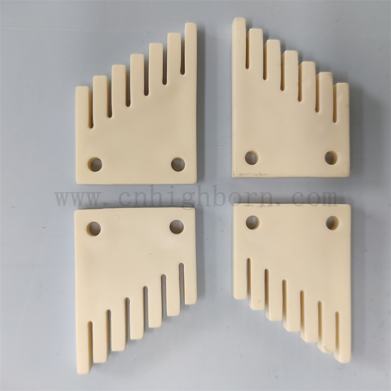  Resistenza usura AL2O3 Parti di gancio tessile in ceramica allumina per maglieria