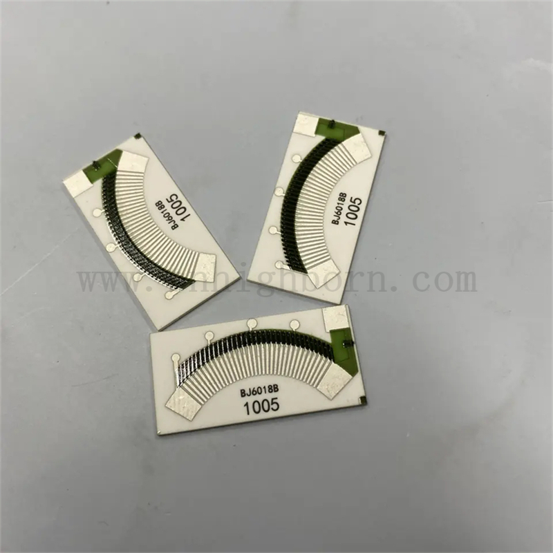Sensori di livello del carburante per auto ad alta precisione Sensori di alumina Substrato in ceramica Resistore di pellicola spessa