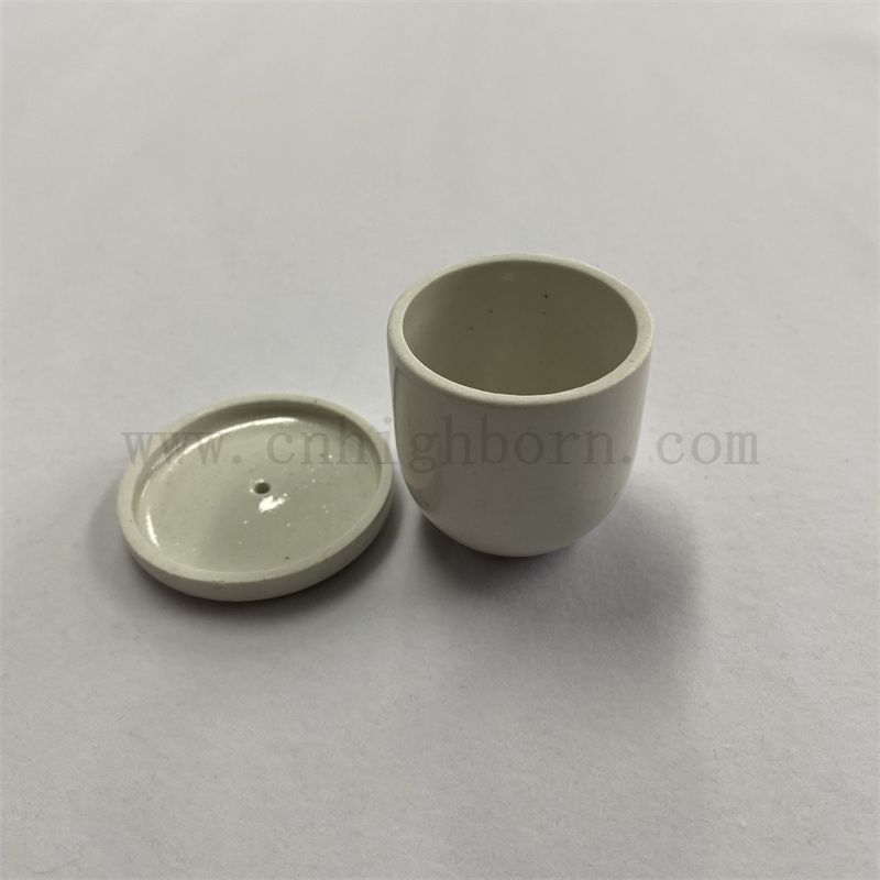 Laboratorio Glazed G Indice porcellana Crucellaio per analisi chimica Pentola in ceramica con coperchio