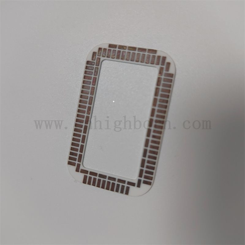 Sfoglio di allumina in foglio di allumina al 96% personalizzato substrato DPC con metallo per elettrocirco