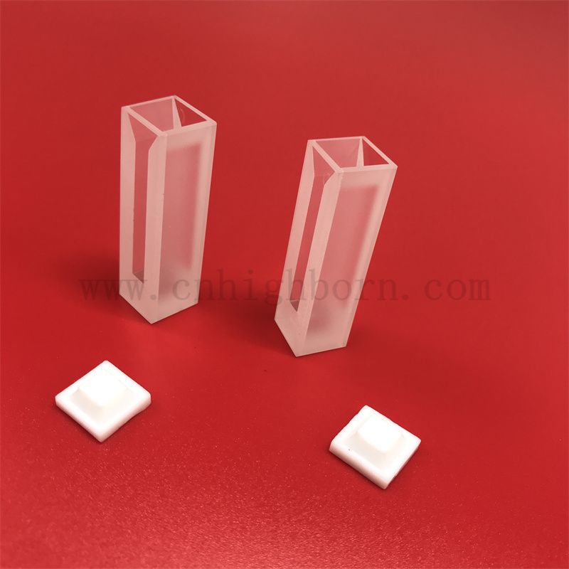 Strumento da laboratorio ad alta trasmissione cella di flusso di vetro ottico cella cuvetta al quarzo UV