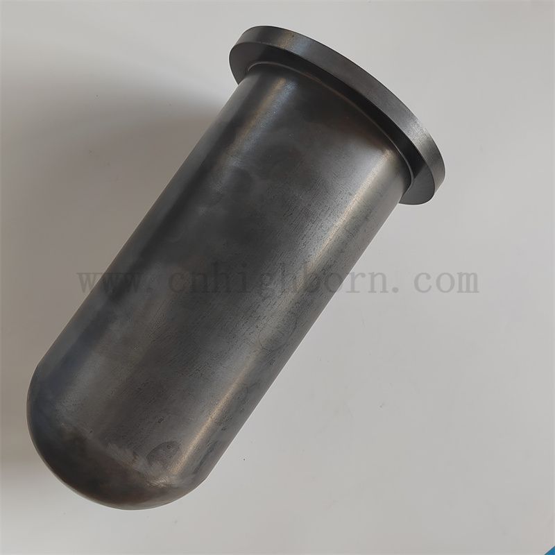 Un tubo di protezione in carburo di sinterizzazione di reazione sigillata un'estremità Sic tubo di protezione in ceramica