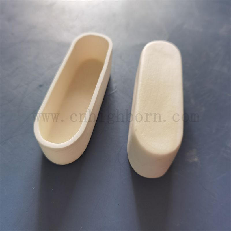 Resistente alla temperatura ad alta temperatura 99% Al2O3 Filting ceramico fusione in barca in allumina crogiolo crogiolo