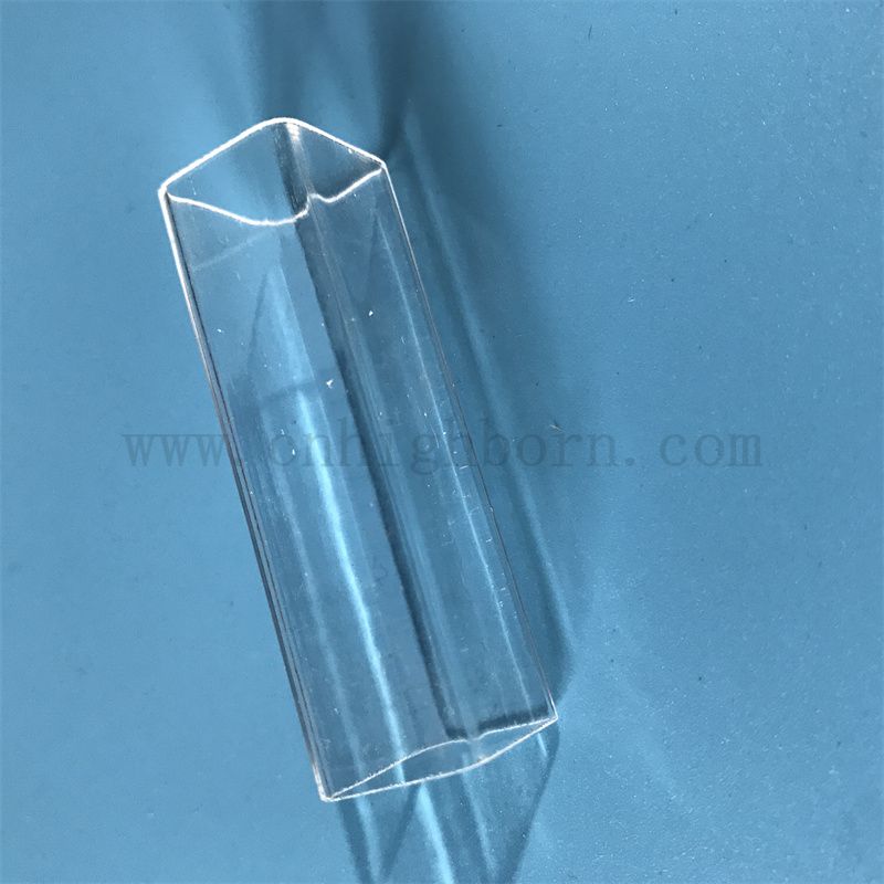 Tubo quadrato in quarzo personalizzato resistente all'alta temperatura all'ingrosso 