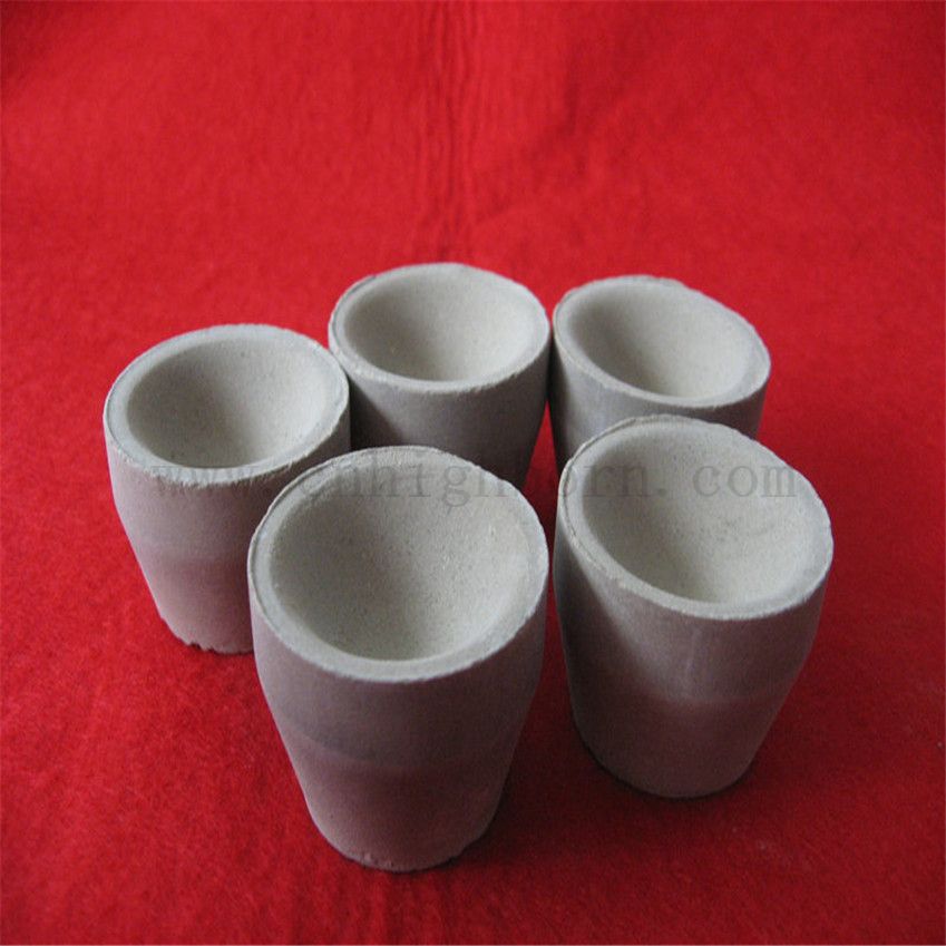 Saggio di fuoco refrattario personalizzato MGO Ceramic Crogiolo per la fusione del glode