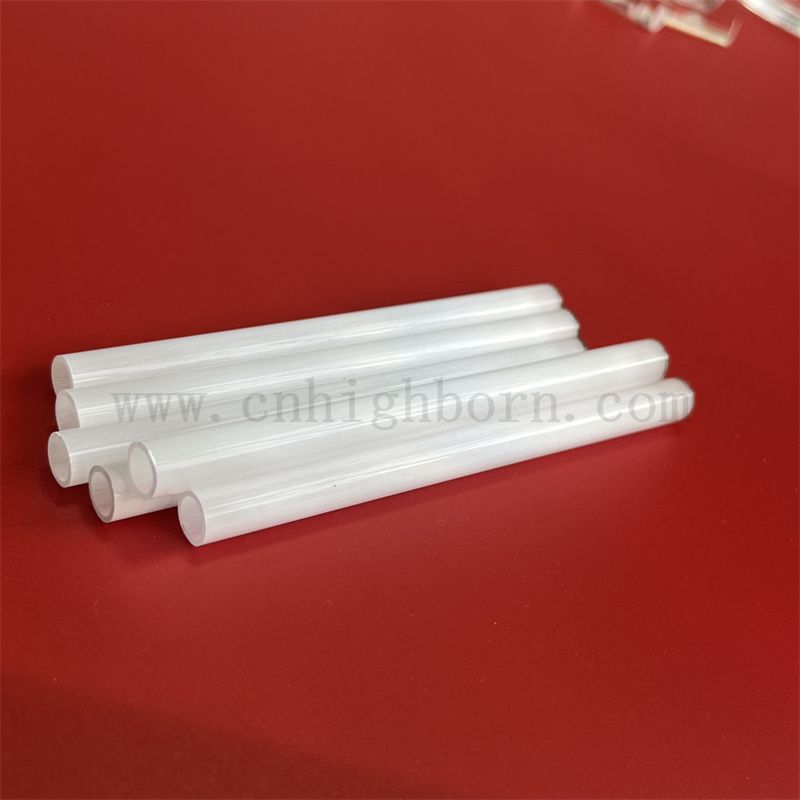 Dimensioni personalizzate Quarzo latte in vetro fuso tubo di quarzo opaco