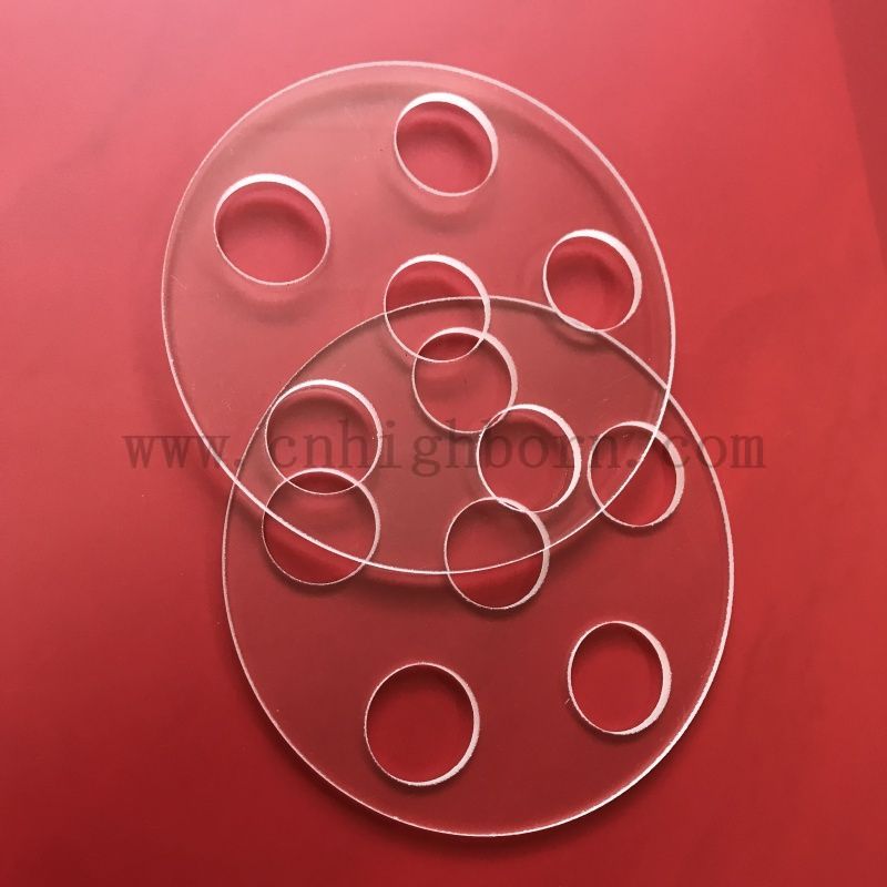 Disco di quarzo perforato laser