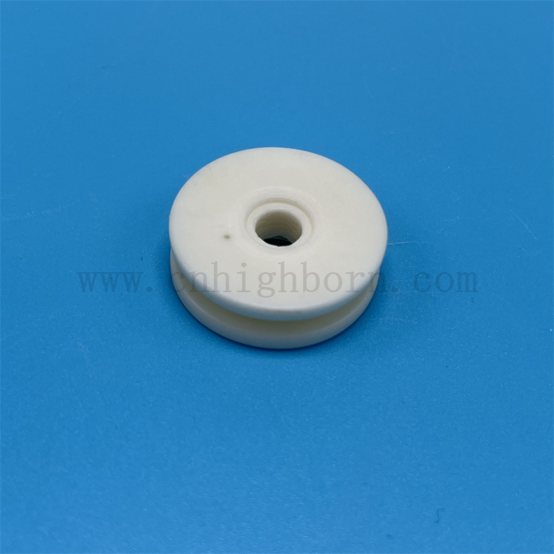 Ad alta durezza Al2O3 Allumina Guida in ceramica Ruota tessile cuscinetto in ceramica rullo