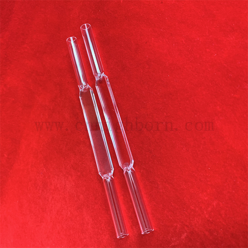 Utensili da laboratorio dimensioni personalizzate flusso di precisione elevata attraverso la cuvetta di vetro in quarzo a spettrofotometro cellulare