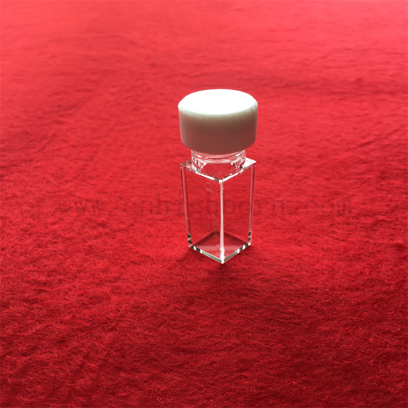 Cuvette colorimetro standard Cuvetta in vetro fluorescenza in quarzo con copertura a vite