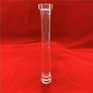 Tubo in vetro al quarzo con silice fusa trasparente personalizzato con flangia su due estremità