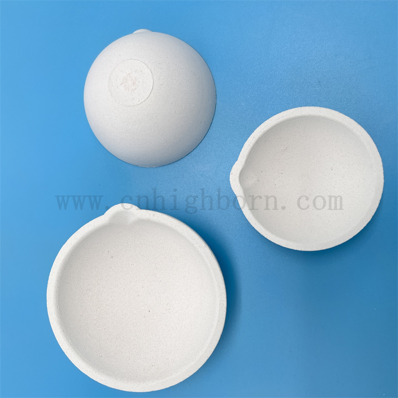 Laboratorio personalizzato in oro fusione ciotola quarzo in silice fuso crogiolo