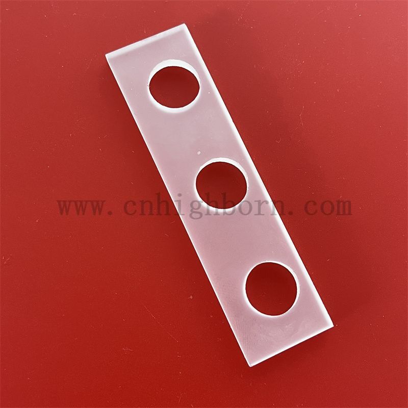 Foglio di vetro in quarzo smerigliato rettangolo resistente