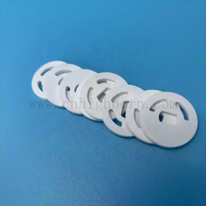 Disco isolante in ceramica Al2O3 a piastra rotonda in allumina resistente all'usura