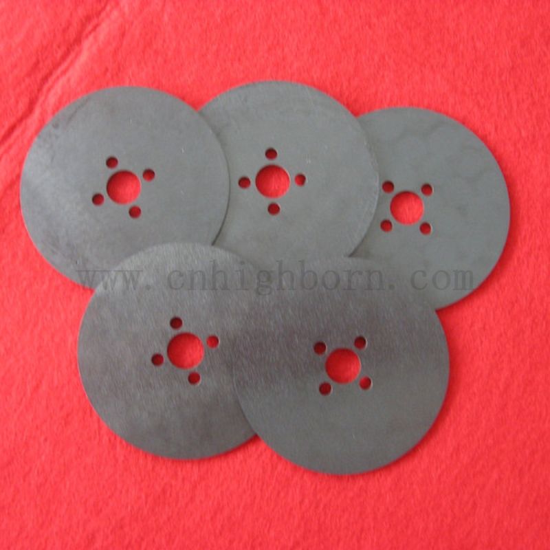 Piastra rotonda di zirconia nera perforata laser