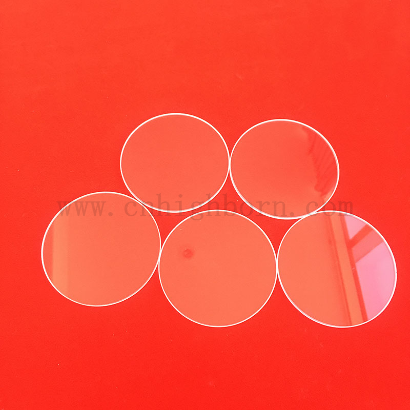 Disco di vetro al quarzo a silice rotondo per la finestra di osservazione di calore
