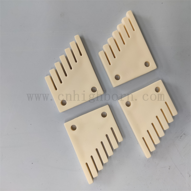  Resistenza usura AL2O3 Parti di gancio tessile in ceramica allumina per maglieria