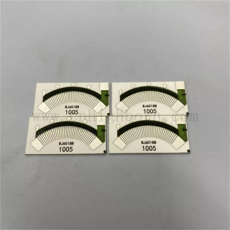 Sensori di livello del carburante per auto ad alta precisione Sensori di alumina Substrato in ceramica Resistore di pellicola spessa