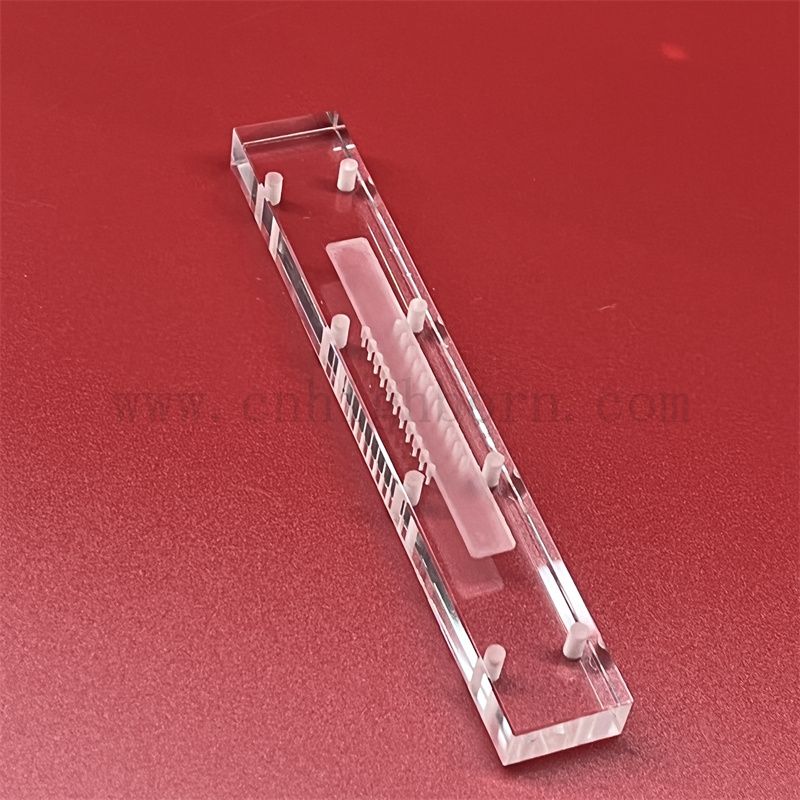 Resistenza alla temperatura ad alta temperatura Laboratorio di laboratorio Strumento in quarzo trasparente per studi di vetro sperimentale