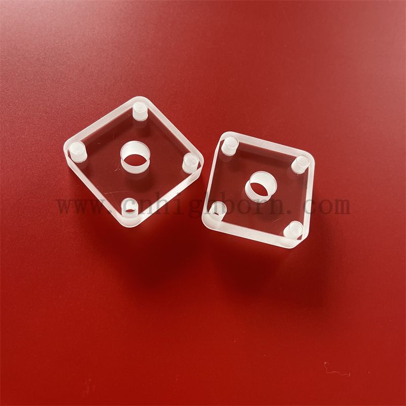 Piastra quadrata in quarzo trasparente