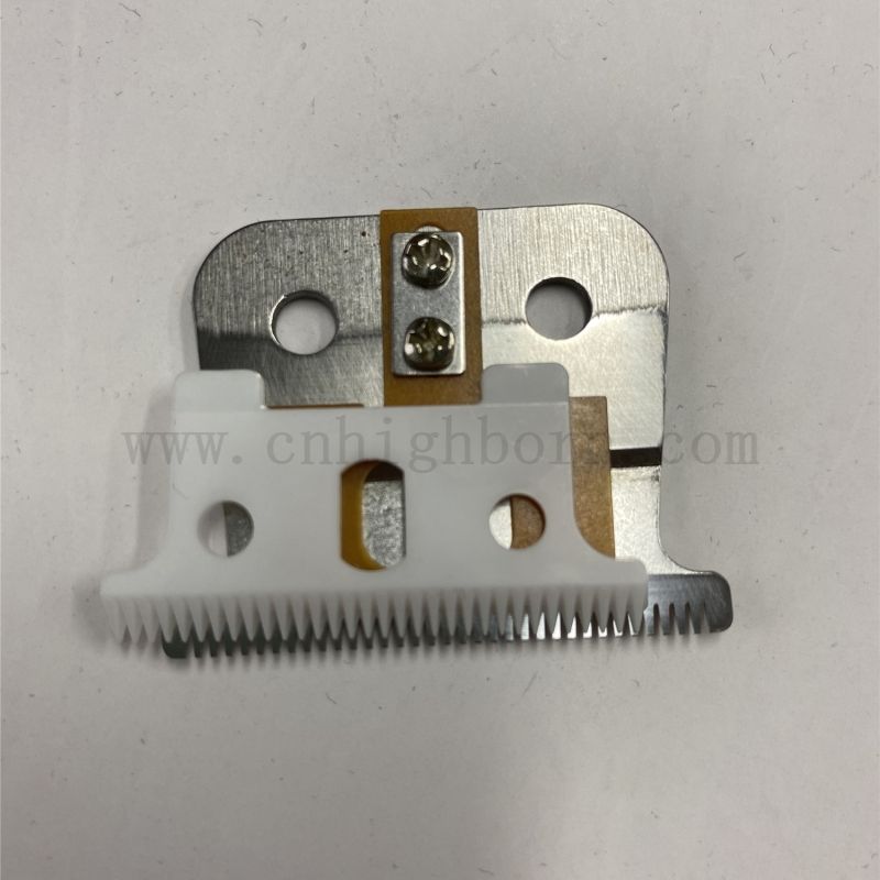 Zirconia Ceramic Detachable Animal Hair Trimmer Blade with Metal Barber Clipper Blades of Replacement