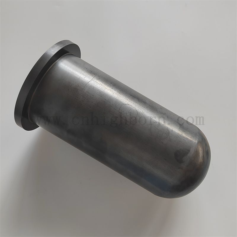 Un tubo di protezione in carburo di sinterizzazione di reazione sigillata un'estremità Sic tubo di protezione in ceramica