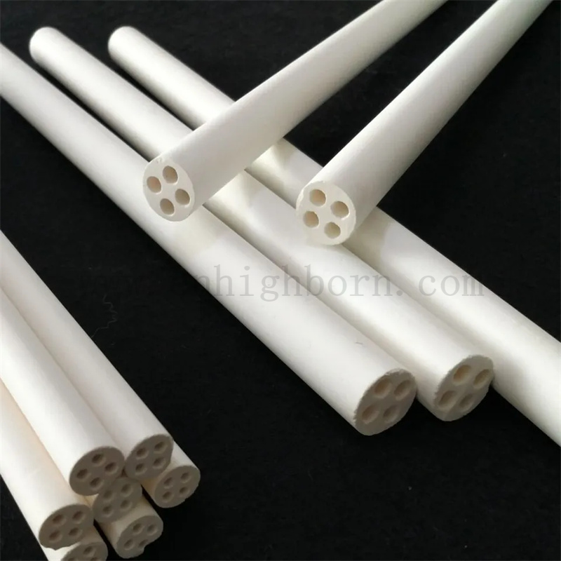 Elemento di riscaldamento industriale tubo mgo con 4 fori ossido di ossido di isolamento ceramico