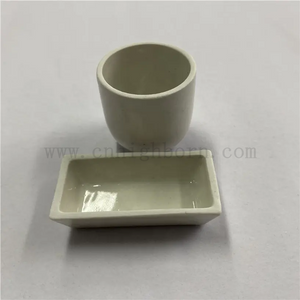 Crogiolo in porcellana quadrata in ceramica smaltata per l'analisi del contenuto di ceneri del carbone