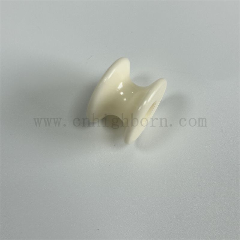 Guida per filato testrante in ceramica a singolo colletto in ceramica di alta qualità personalizzata