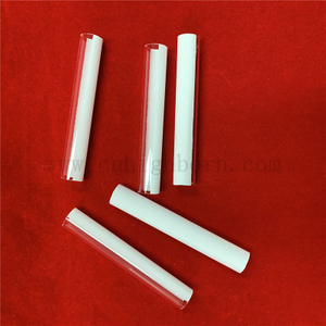 Resistenza al calore personalizzata Mezzo rivestito con tubo di vetro in silice in silice in ceramica