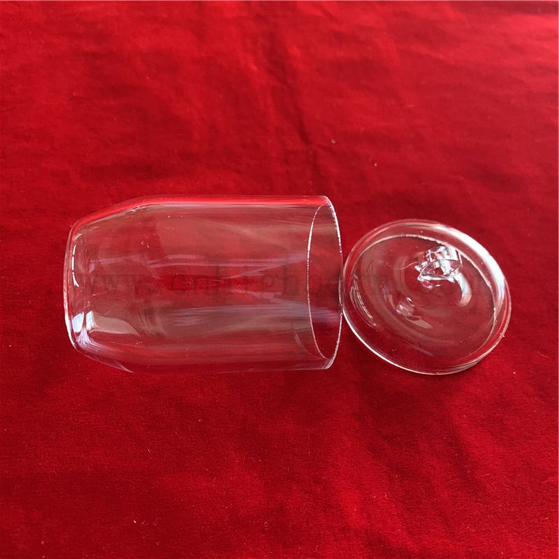 Ad alta resistenza alla corrosione trasparente vetro in quarzo crogiolo con coperchio
